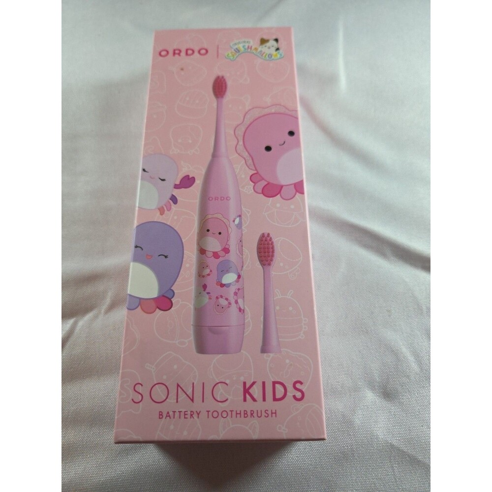 ORDO Sonic Kids Battery Toothbrush - Squishmallows Auggie - Pink New Sealed